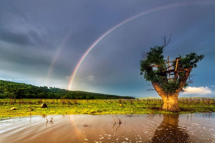 15张迷人壮丽的双彩虹 保加利亚 Zhrebchevo Lake – Photo: Evgeni Dinev